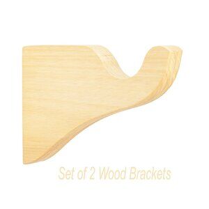 Kirsch Wood Trends Unfinished Rod Bracket Set of 2 for 1-3/8" Pole #5611EG091